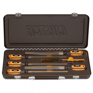 COFFRET METAL DE LIMES (Long.310mm)+BROSSE METALLIQUE (6pcs)