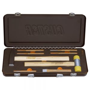 COFFRET METAL MARTEAUX+POINTEAU+BURIN (8pcs)