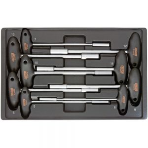 COFFRET DE CLES HEXAGONAL A POIGNEE EN T (9pcs)