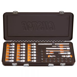 CF.METAL 1/4" & 3/8" EMBOUTS TORX/PLATS/CRUCIFORMES+RALLONGE (48pcs)