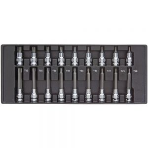 COFFRET DE DOUILLES EMBOUTS TORX 1/2" (18pcs)