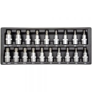 COFFRET DE DOUILLES RIBE (M5-M14)  SPLINE (M5-M16) - (19pcs)