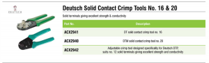 PINCE A SERTIR CONNECTEURS DEUTSCH DT NO.16 REGLABLE