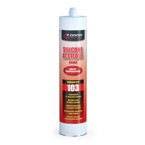 SILICONE ROUGE ACETIQUE CARTOUCHE 310ML (1103C3)