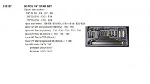COFFRET CLE TORX PLATES + ACCESSOIRES (30pcs)