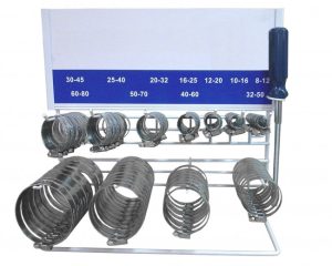 PRESENTOIR COLLIERS DE SERRAGE INOX (110pcs)