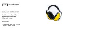 CASQUE ANTI-BRUIT CE EN352-1