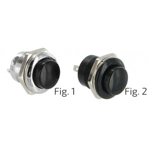 BOUTON POUSSOIR MINI METAL 12/24V