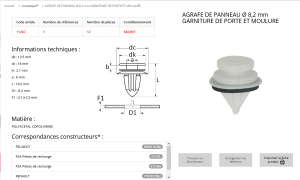 AGRAFE PLASTIQUE (sachet de 12 pcs)