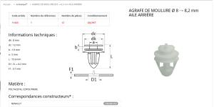 AGRAFE PLASTIQUE (sachet de 12 pcs)