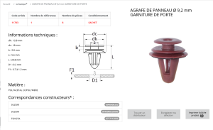 AGRAFE PLASTIQUE (sachet de 8 pcs)