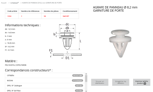 AGRAFE PLASTIQUE (sachet de 50 pcs)