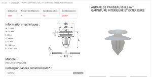 AGRAFE PLASTIQUE (sachet de 12pcs)
