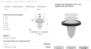 AGRAFE PLASTIQUE (sachet de 8 pcs)