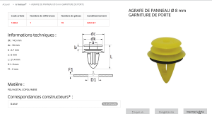 AGRAFE PLASTIQUE  (sachet de 10 pcs)