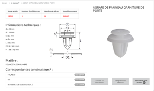 AGRAFE PLASTIQUE (sachet de 20 pcs)
