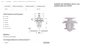 AGRAFE PLASTIQUE (sachet de 10 pcs)