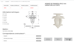 AGRAFE PLASTIQUE (sachet de 8 pcs)