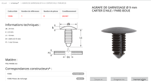 AGRAFE PLASTIQUE (sachet de 8 pcs)