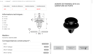 AGRAFE PLASTIQUE (sachet de 20 pcs)