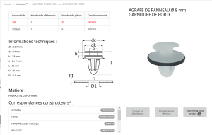 AGRAFE PLASTIQUE ETANCHE (sachet de 35 pcs)