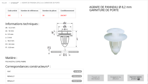 AGRAFE PLASTIQUE (sachet de 35 pcs)