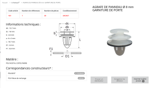 AGRAFE PLASTIQUE (sachet de 30 pcs)