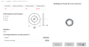 RONDELLE PLATE 4X8 (sachet de 100 pcs)