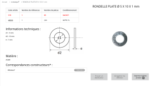 RONDELLE PLATE 5X10 (sachet de 85  pcs)