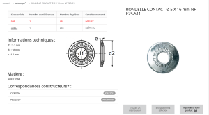 RONDELLE CONTACT 5X16 (sachet de 60 pcs) [30]