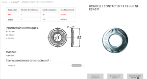 RONDELLE CONTACT 7X18 (sachet de 45 pcs) [30]
