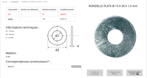 RONDELLE PLATE 10X30 (sachet de 35 pcs)