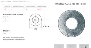 RONDELLE PLATE 12X30  (sachet de 35 pcs)