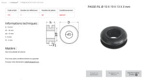 PASSE-FILS (10 X 19 X 13) (sachet de 20 pcs)