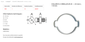 COLLIERS DE SERRAGE SANS VIS largeur 8/ Ø 20 à 23(sachet de 10)