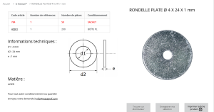 RONDELLE PLATE 4X24 (sachet de 50 pcs)
