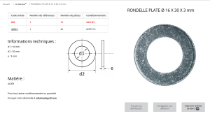 RONDELLE PLATE 16X30 (sachet de 15 pcs)