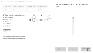GOUPILLE FENDUE AC Z 1,5X30 (sachet de 90 pcs)