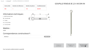 GOUPILLE FENDUE AC Z 2,5X40 (sachet de 110 pcs)