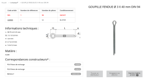 GOUPILLE FENDUE AC Z 3X40 (sachet de 90 pcs)