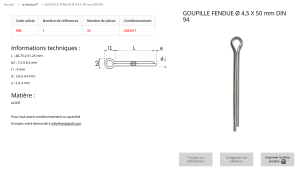 GOUPILLE FENDUE AC Z 4,5X50 (sachet de 35 pcs)