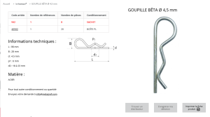 GOUPILLE BETA DIAM 4,5 (sachet de 8 pcs)