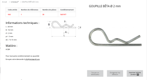 GOUPILLE BETA 07mm (sachet de 20 pcs)