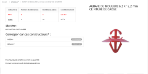 MOULURE DE BANDEAUX (sachet de 4 pcs)