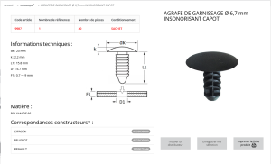 AGRAFE DE GARNISSAGE sachet de 30 pcs)