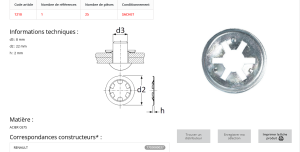 ARRET TIGE LISSE D8 (sachet de 25 pcs)