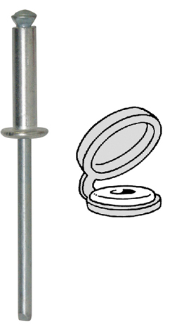 RIVET EPANOUI 4.X16 BLANC (sachet de 34 pcs)