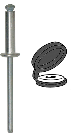 RIVET EPANOUI 4.X16 NOIR (sachet de 34 pcs)