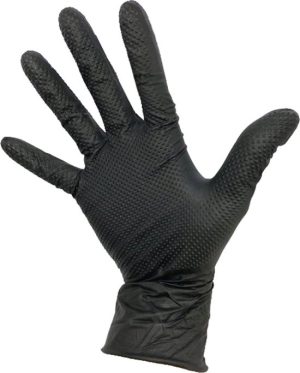 GANTS GRIPZZLY NITRILE RENFORCE M (NOIR) (Bte x 50)