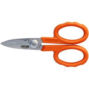 CISEAUX ELECTRICIEN AVEC ENCOCHE DENUDE-CABLES 140mm (Ø42mm)